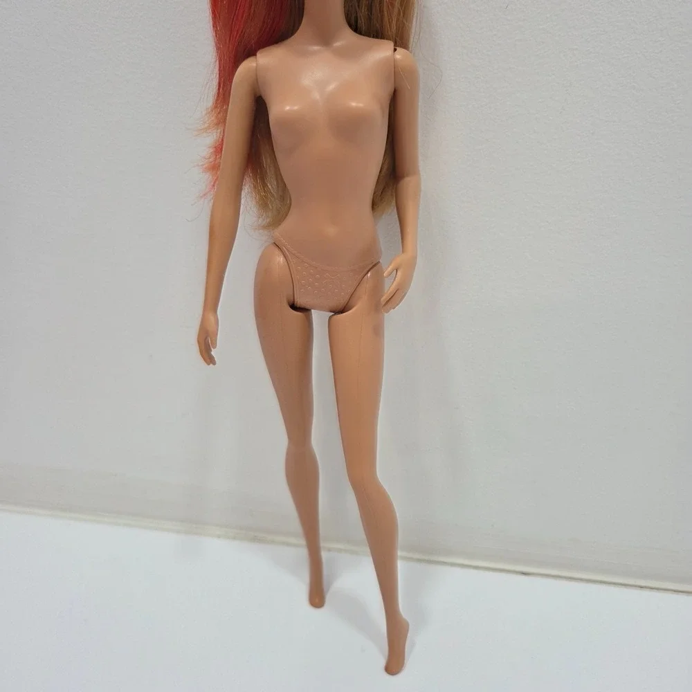 2014 Mattel Barbie Rock N Royals Doll & Guitar CKB63 Nude Red Hair
